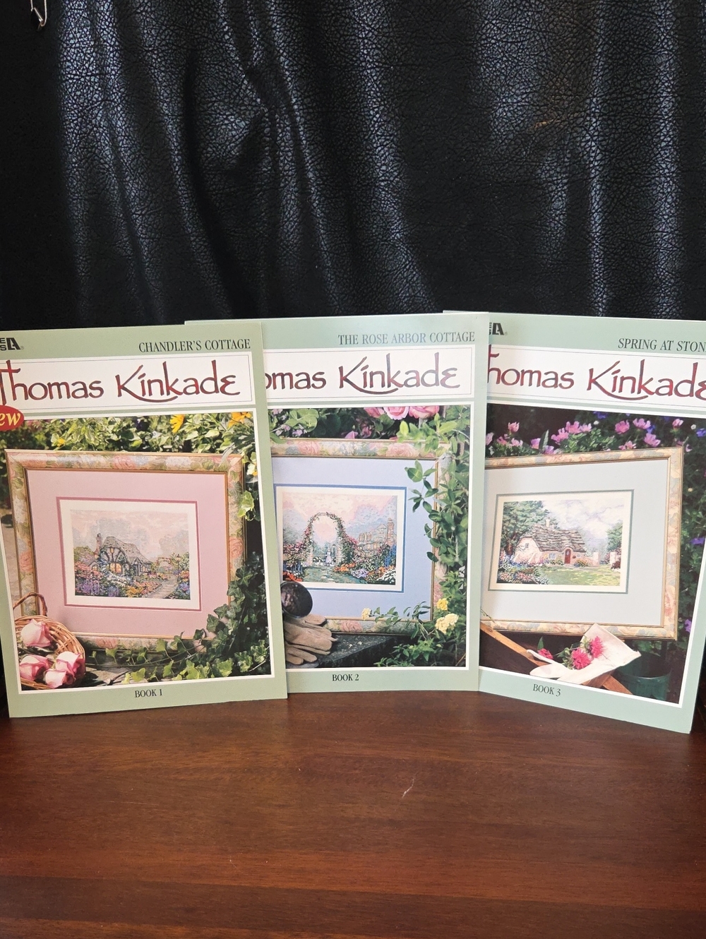 Thomas Kinkade Counted Cross Stitch 3 Book Set with Full Patterns  1998